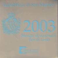 (2003, 9 монет) Набор монет Сан-Марино 2003 год "Три грации"  Буклет незначительно поверждён